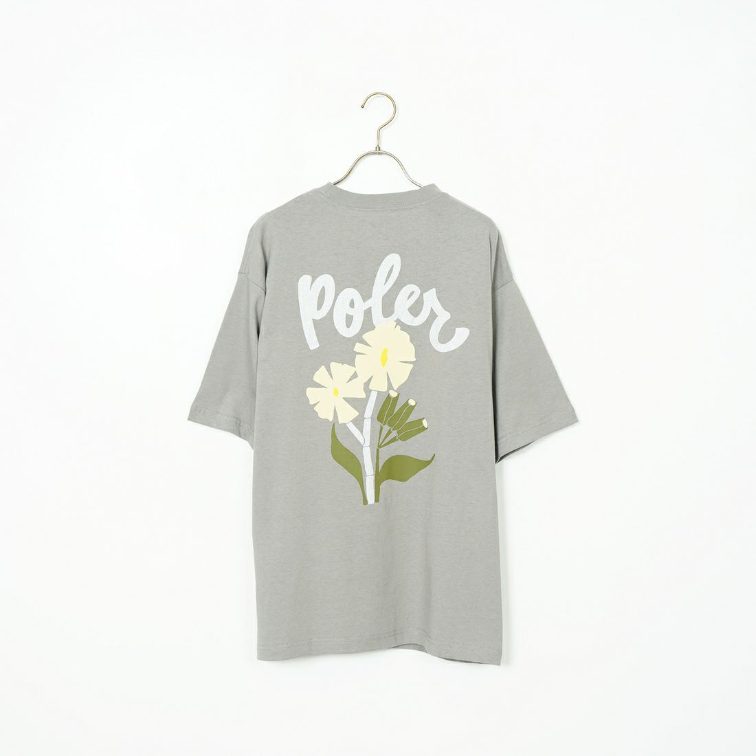 POLeR [ポーラー] フラワープリントTシャツ [259MCV0031-JF] CHARCOAL G