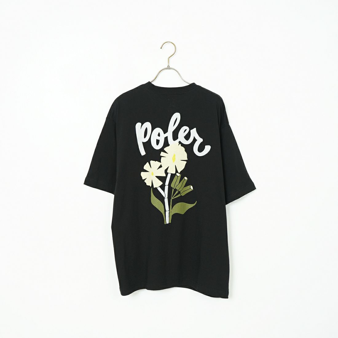POLeR [ポーラー] フラワープリントTシャツ [259MCV0031-JF] BLACK