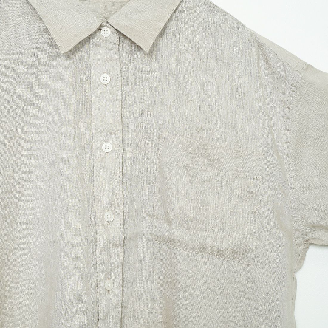 Jeans Factory Clothes [ジーンズファクトリークローズ] リネンショートスリーブシャツ [LFP501] BEIGE