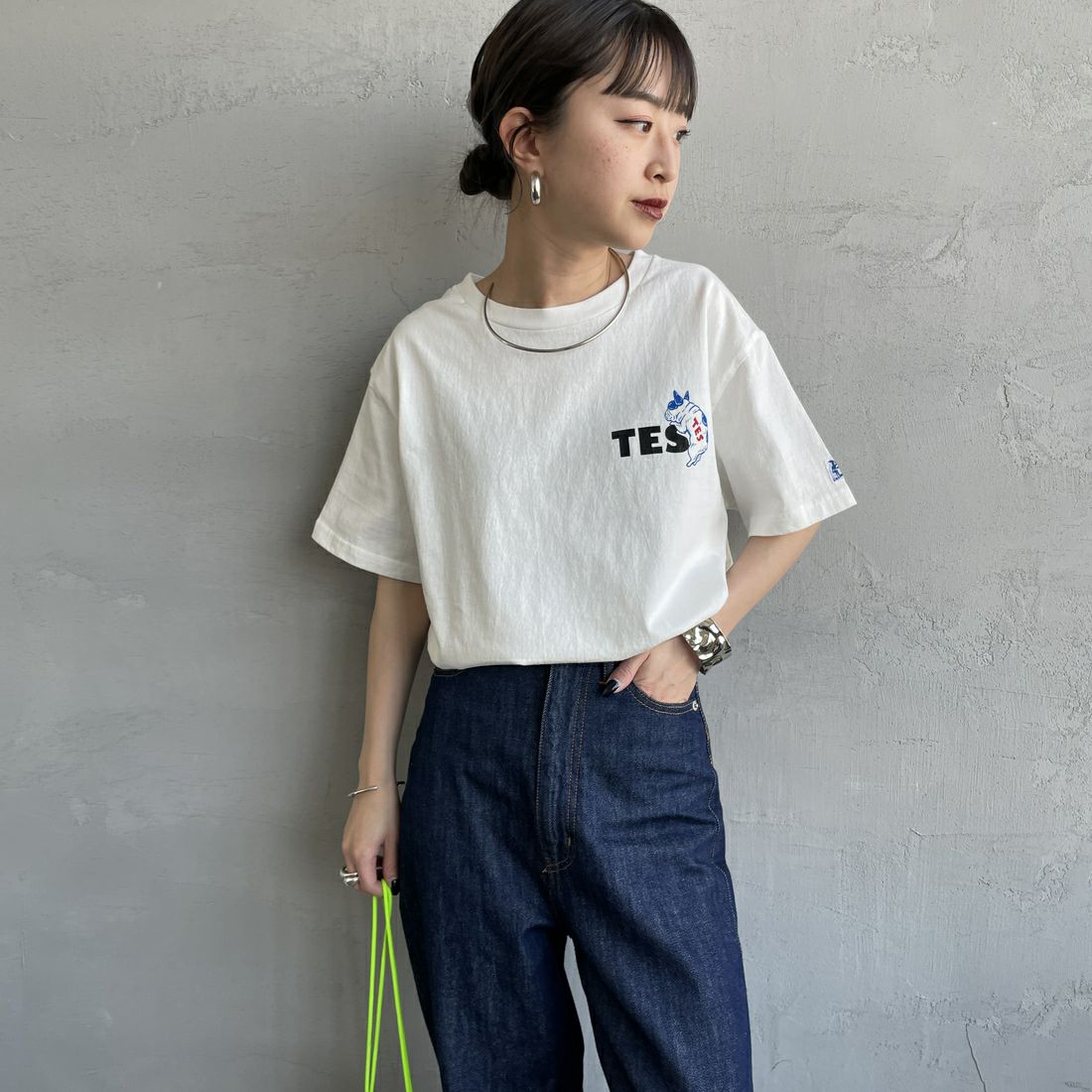 07 WHITE&&モデル身長：150cm 着用サイズ：S&&