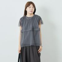 08 CHARCOA&&モデル身長：167cm 着用サイズ：F&&