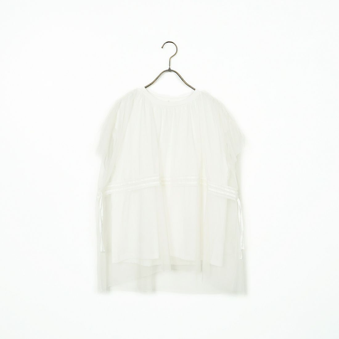 Maison de L'allure [メゾン ドゥ ラリュール] 2WAYチュールギャザーレイヤードTシャツ [M25112031] 02 OFF