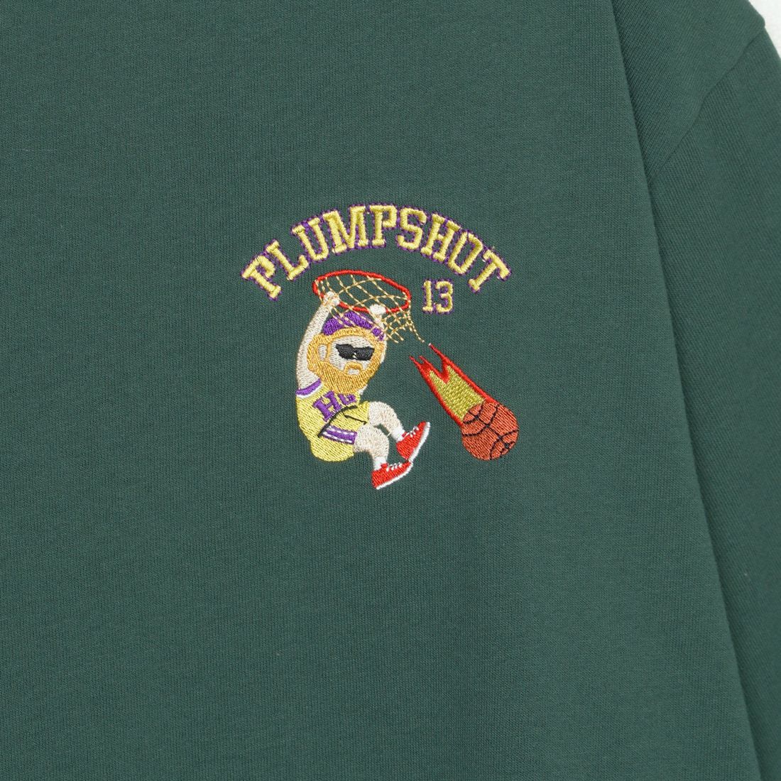 33Degrees [サーティスリーディグリーズ] 髭おじさんサガラ刺繍半袖Tシャツ [TDR-252-024] G GREEN