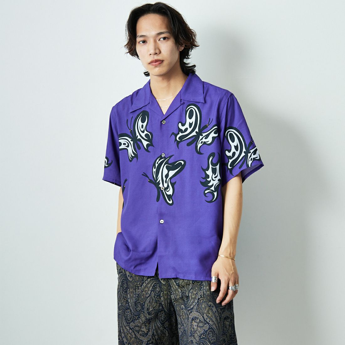 C PURPLE&&モデル身長：179cm 着用サイズ：L&&