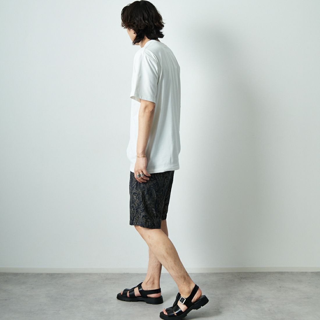 Needles [ニードルズ] Needles×KAE TANAKA ショートスリーブTシャツ [QV433] A OFF WHIT &&モデル身長：179cm 着用サイズ：L&&