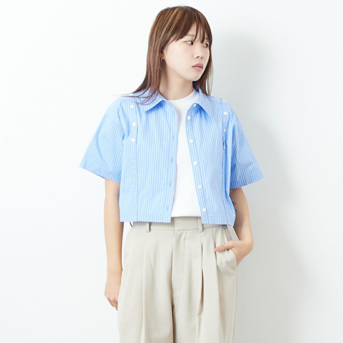 BLU&&モデル身長：167cm 着用サイズ：F&&