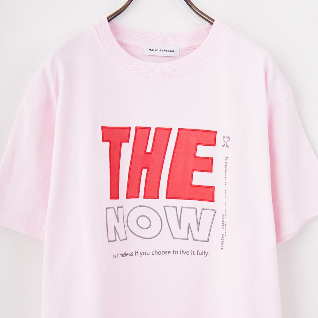 MAISON SPECIAL [メゾンスペシャル] THE NOWロゴTシャツ [21251415316] PNK