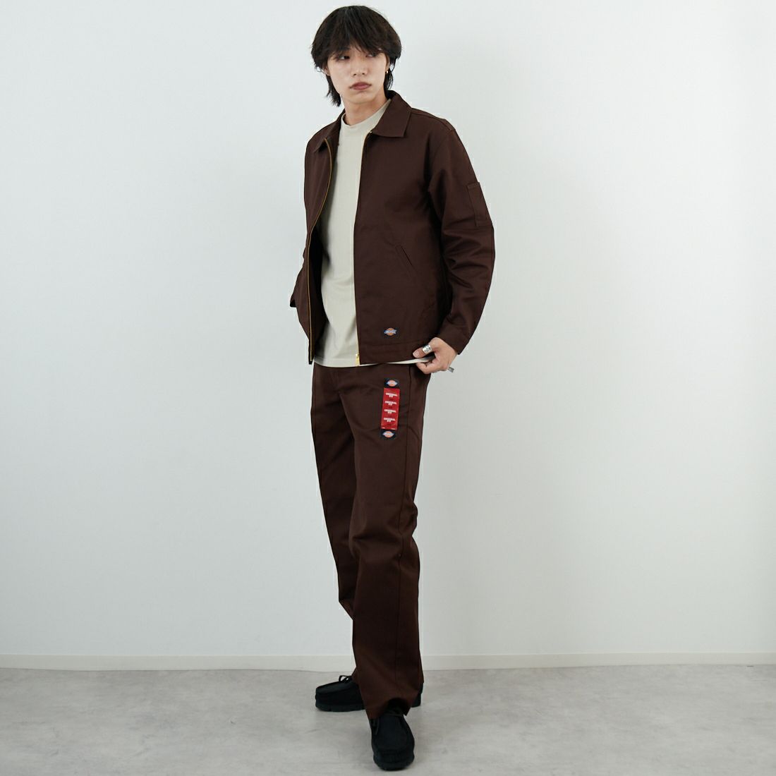 Dickies [ディッキーズ] Extended By GORO NAKATSUGAWA (MIN-NANO) 874 オリジナルワークパンツ [81184000] 71 Dﾌﾞﾗｳﾝ &&モデル身長：179cm 着用サイズ：32&&