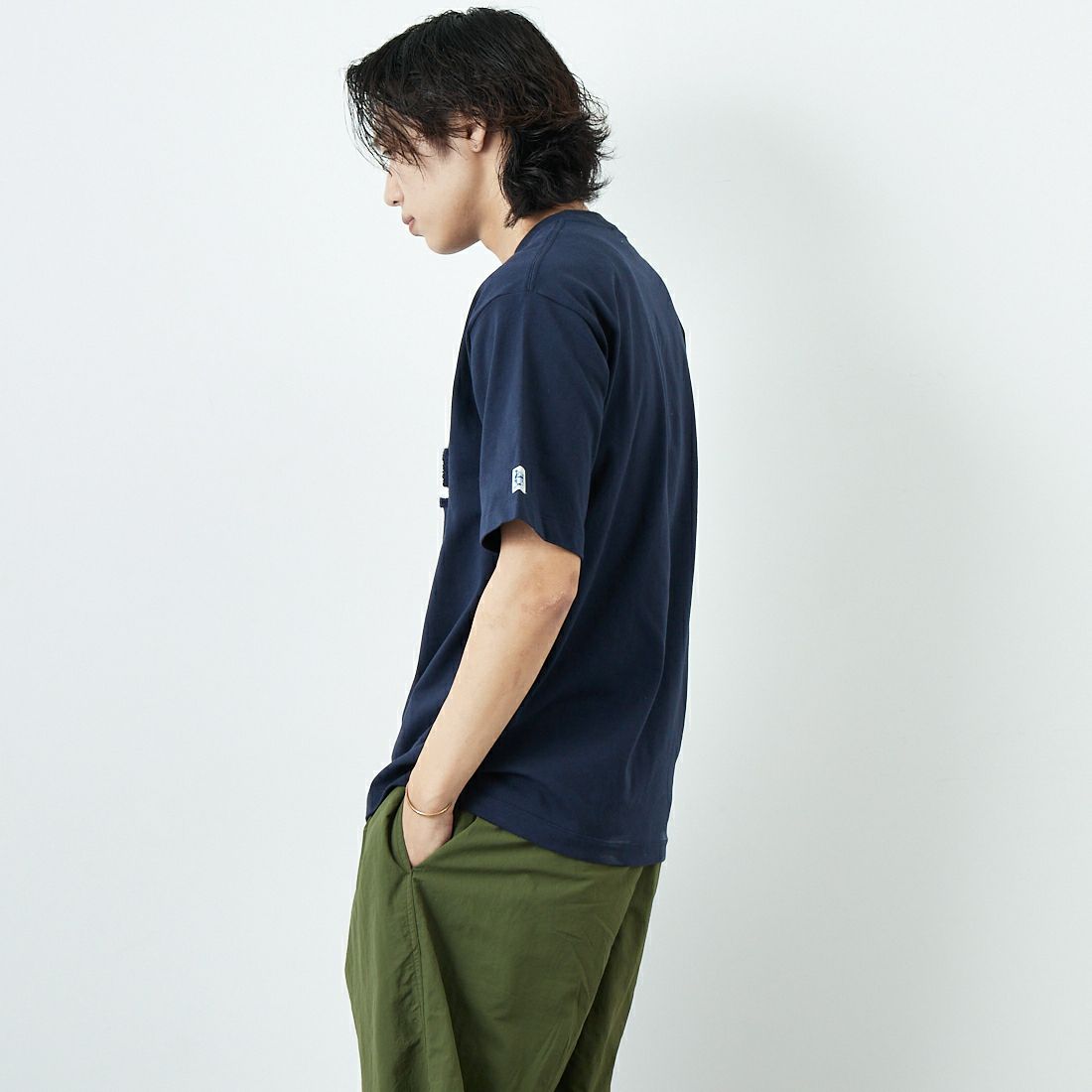 60 NAVY&&モデル身長：179cm 着用サイズ：M&&
