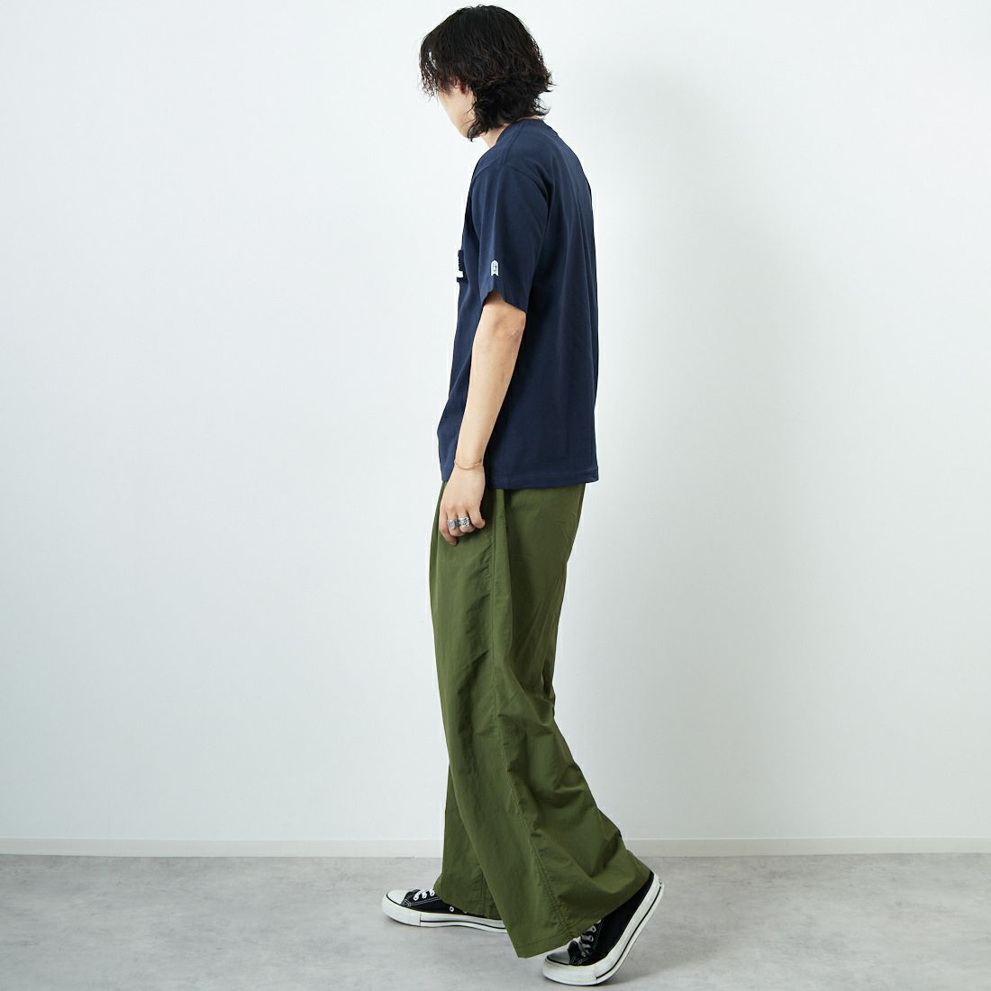 60 NAVY&&モデル身長：179cm 着用サイズ：M&&