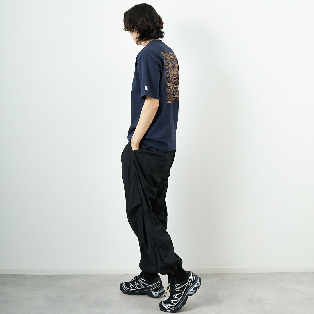 The Endless Summer [エンドレスサマー] TES バンダナ刺繍ビッグTシャツ [C-25574304] 60 NAVY &&モデル身長：179cm 着用サイズ：M&&