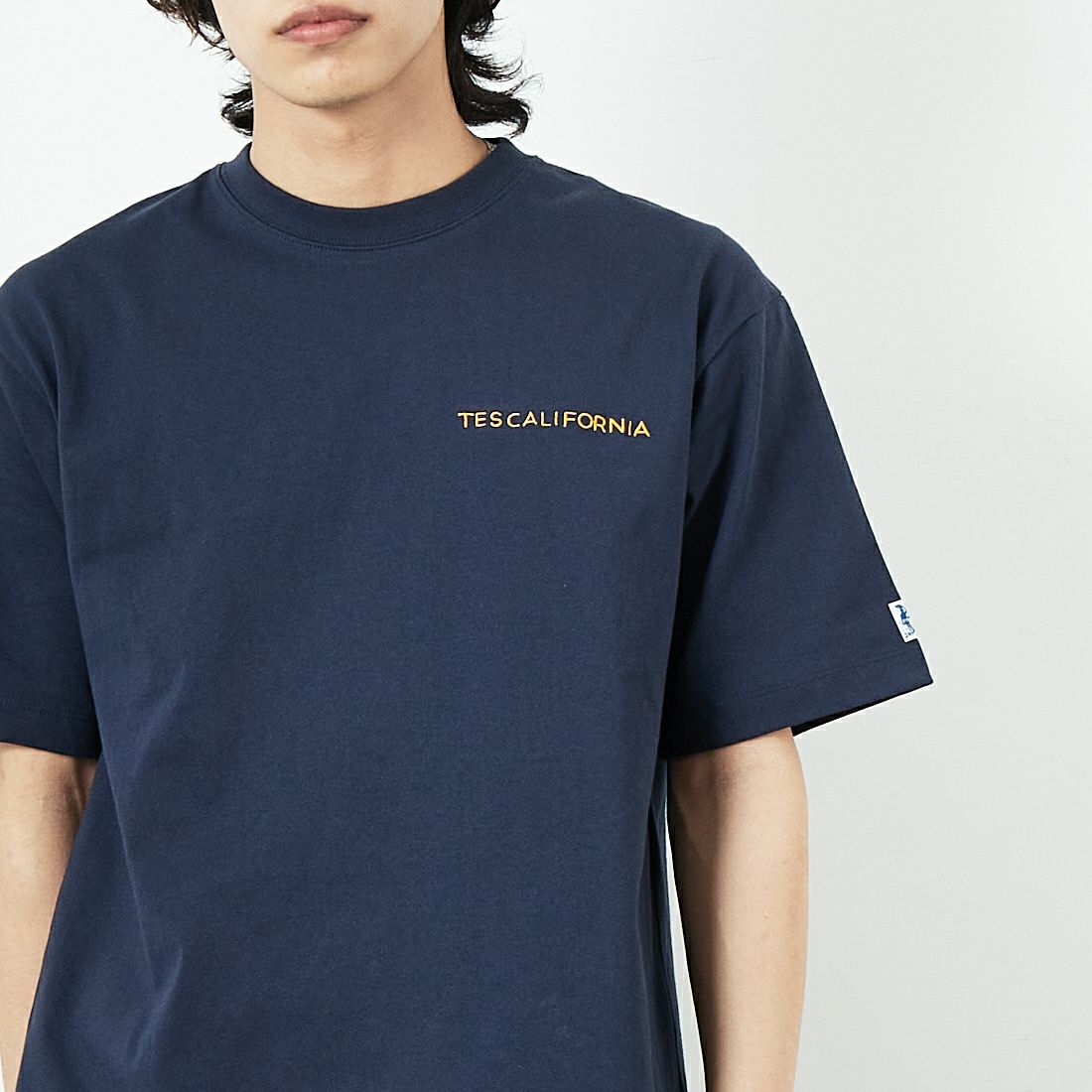 The Endless Summer [エンドレスサマー] TES バンダナ刺繍ビッグTシャツ [C-25574304] 60 NAVY &&モデル身長：179cm 着用サイズ：M&&