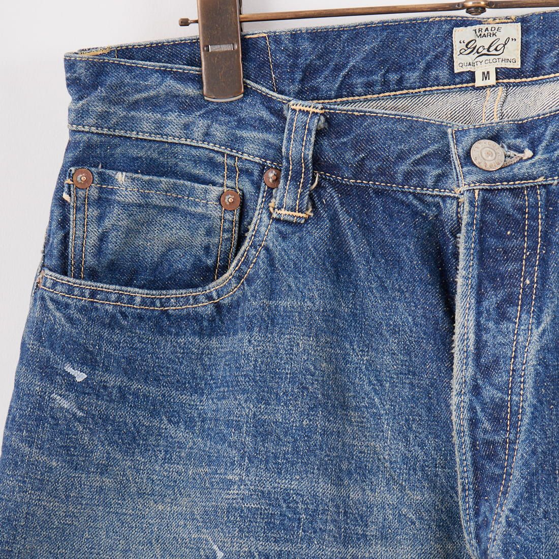 GOLD [ゴールド] 14oz ヴィンテージウォッシュデニムパンツ [GL42503H] 128 NAVY