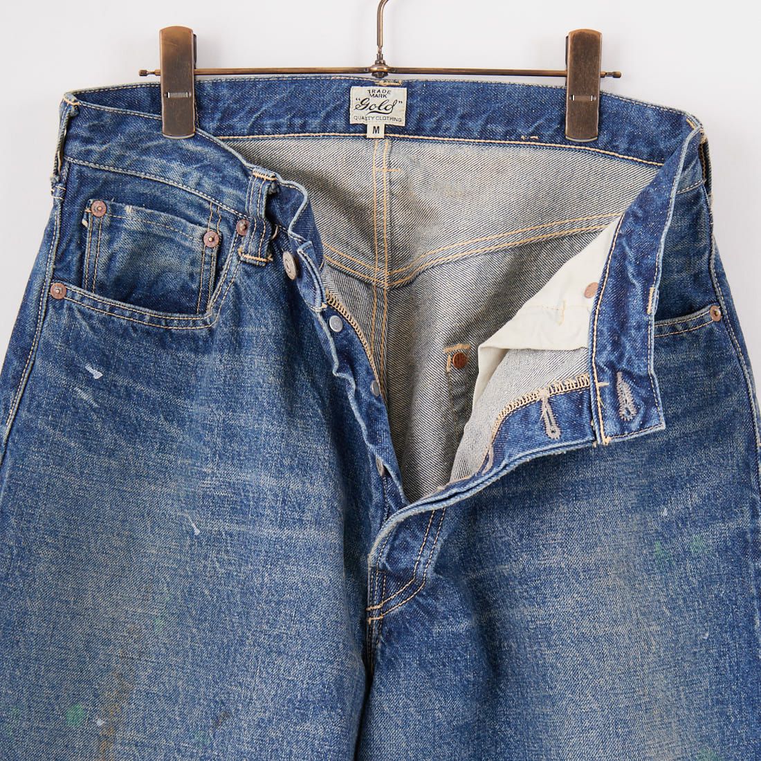 GOLD [ゴールド] 14oz ヴィンテージウォッシュデニムパンツ [GL42503H] 128 NAVY