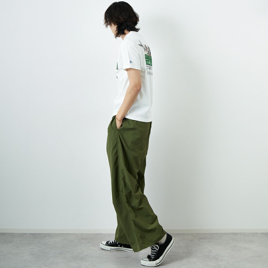 The Endless Summer [エンドレスサマー] 4BUHIサーフトラック ショートスリーブTシャツ [FH-25574324] 07 WHITE &&モデル身長：179cm 着用サイズ：M&&