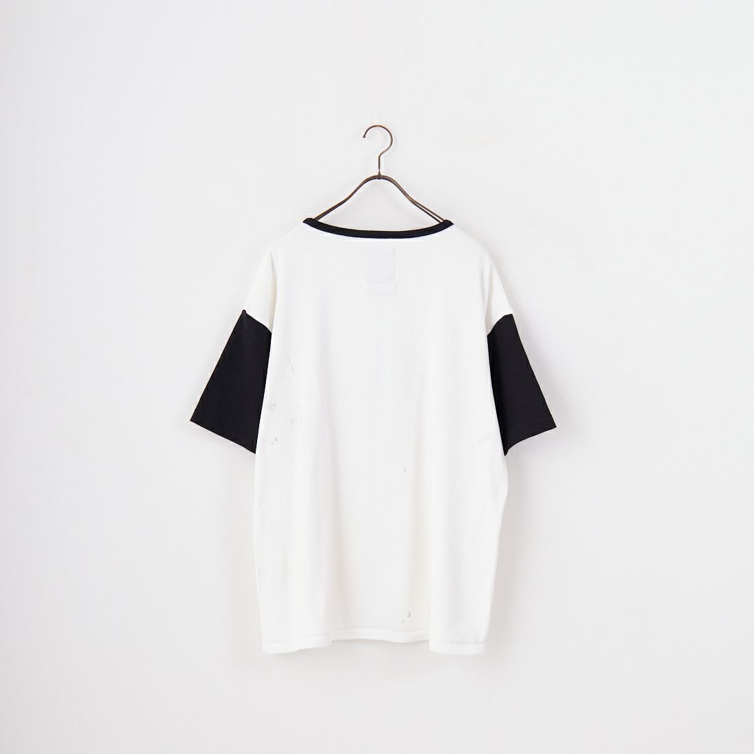 BOW WOW [バウワウ] エイジングリブTシャツ [BW251-RSCSA] WH/BK AGIN