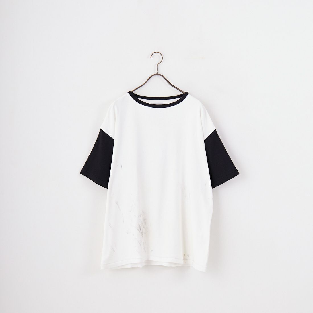 BOW WOW [バウワウ] エイジングリブTシャツ [BW251-RSCSA] WH/BK AGIN