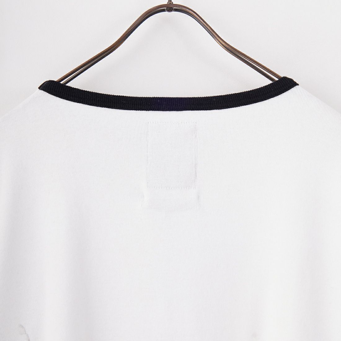 BOW WOW [バウワウ] エイジングリブTシャツ [BW251-RSCSA] WH/BK AGIN