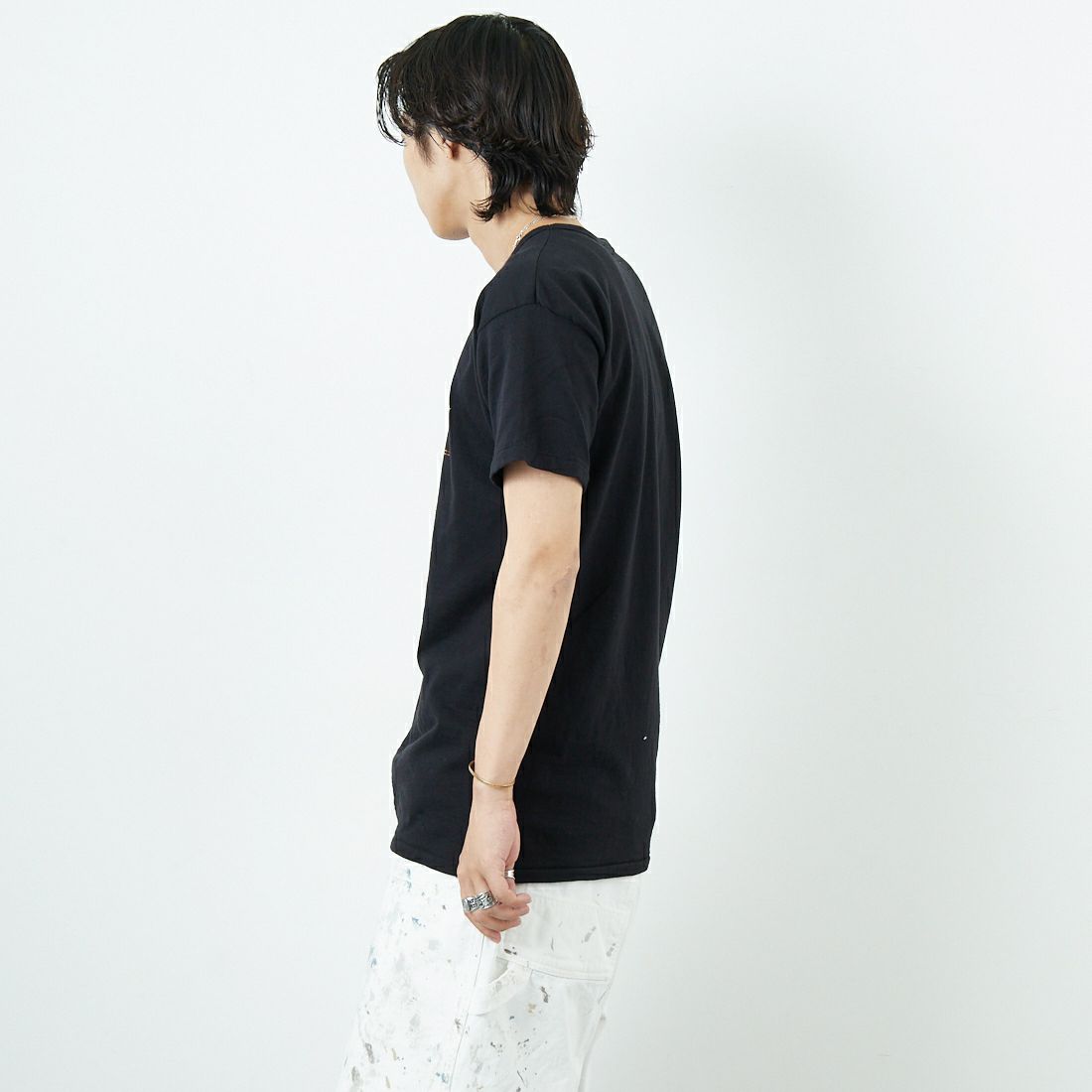 BOW WOW [バウワウ] ウェストポイント8812Tシャツ [BW251-WP8T] 88/12 BLAC &&モデル身長：179cm 着用サイズ：L&&