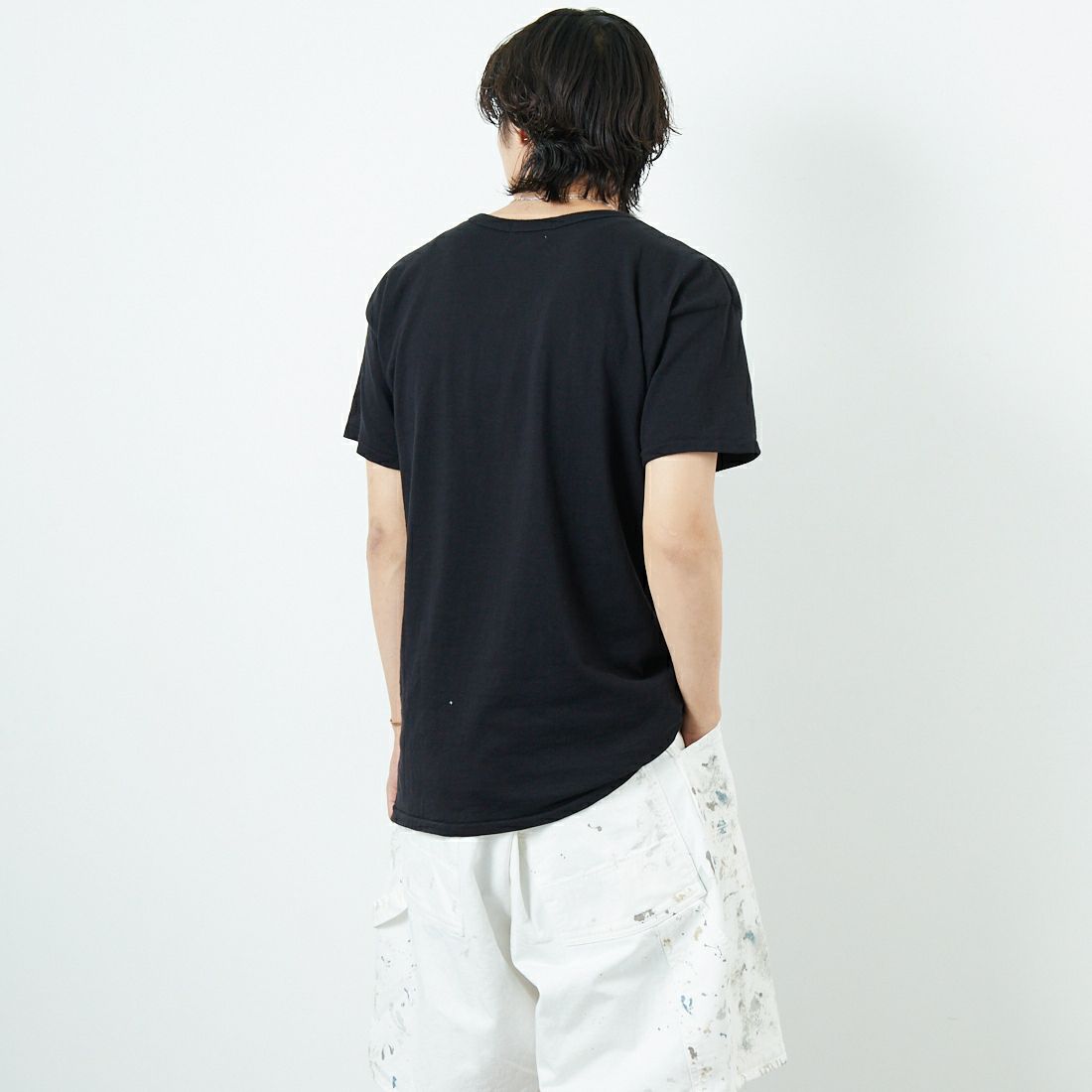 BOW WOW [バウワウ] ウェストポイント8812Tシャツ [BW251-WP8T] 88/12 BLAC &&モデル身長：179cm 着用サイズ：L&&