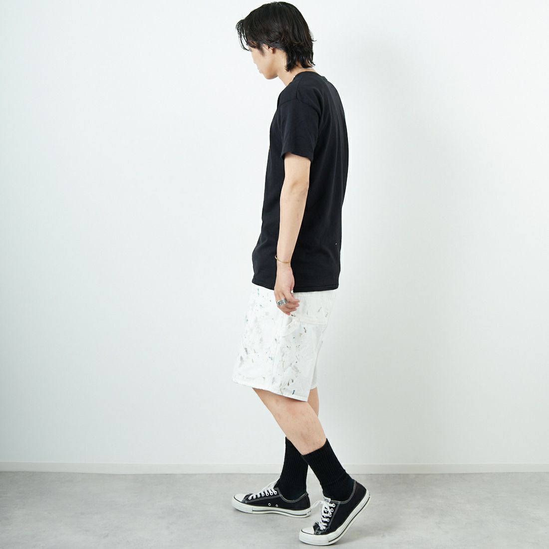BOW WOW [バウワウ] ウェストポイント8812Tシャツ [BW251-WP8T] 88/12 BLAC &&モデル身長：179cm 着用サイズ：L&&