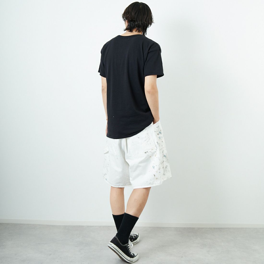 BOW WOW [バウワウ] ウェストポイント8812Tシャツ [BW251-WP8T] 88/12 BLAC &&モデル身長：179cm 着用サイズ：L&&