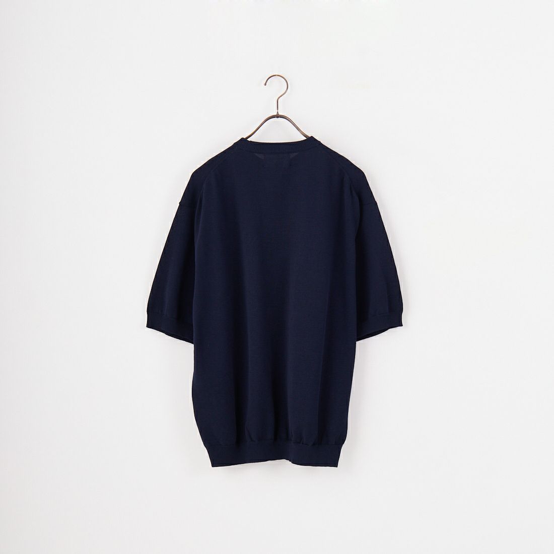 STILL BY HAND [スティルバイハンド] コットンニットTシャツ [KN03252] DARK NAVY