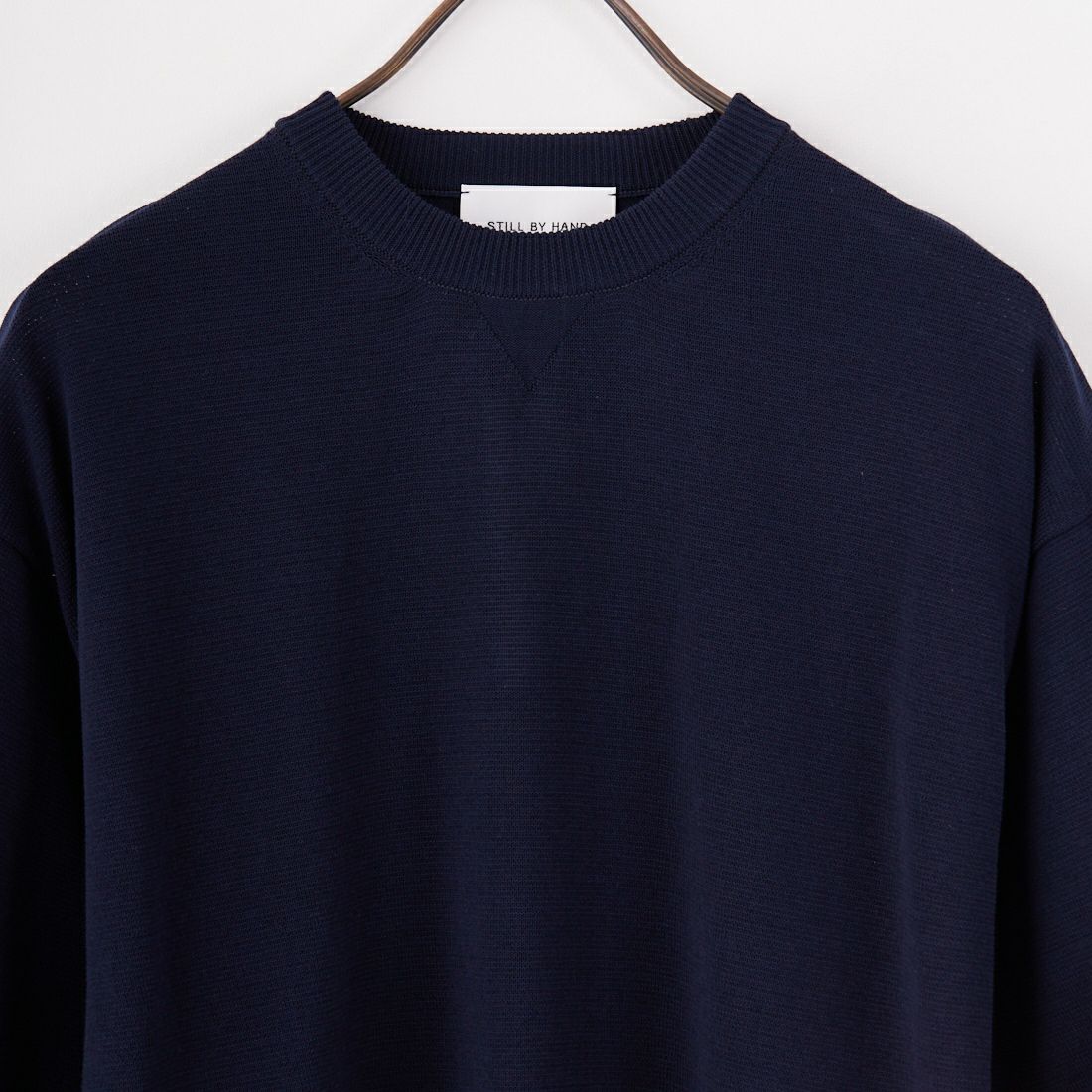 STILL BY HAND [スティルバイハンド] コットンニットTシャツ [KN03252] DARK NAVY
