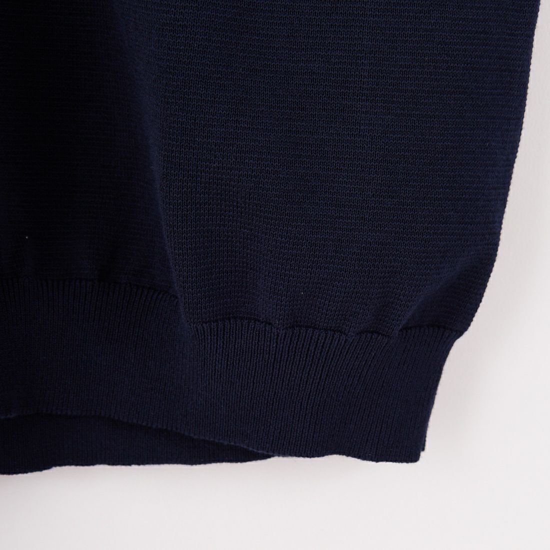 STILL BY HAND [スティルバイハンド] コットンニットTシャツ [KN03252] DARK NAVY