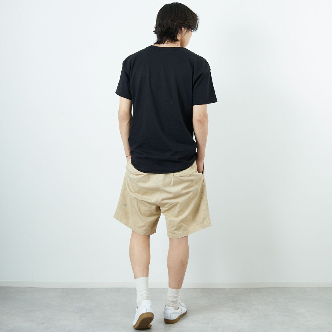 BOW WOW [バウワウ] USアーミーカーキショーツ [BW251-UAKS] KHAKI AGIN &&モデル身長：179cm 着用サイズ：L&&