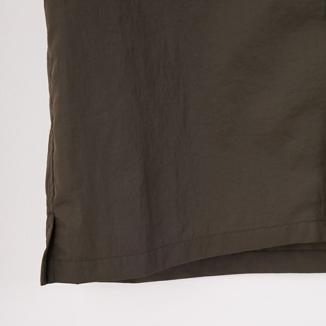 STILL BY HAND [スティルバイハンド] ナイロンオープンカラーシャツ [SH02252] DARK OLIVE