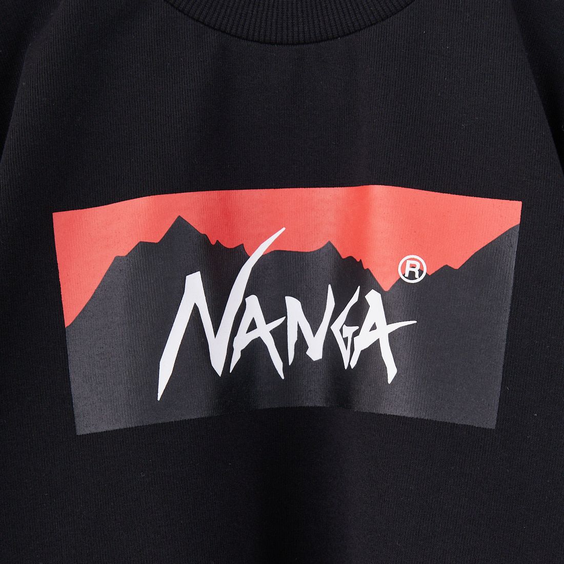 NANGA [ナンガ] エコハイブリッド ボックスロゴキッズTシャツ [N2504-6M532A] BLK