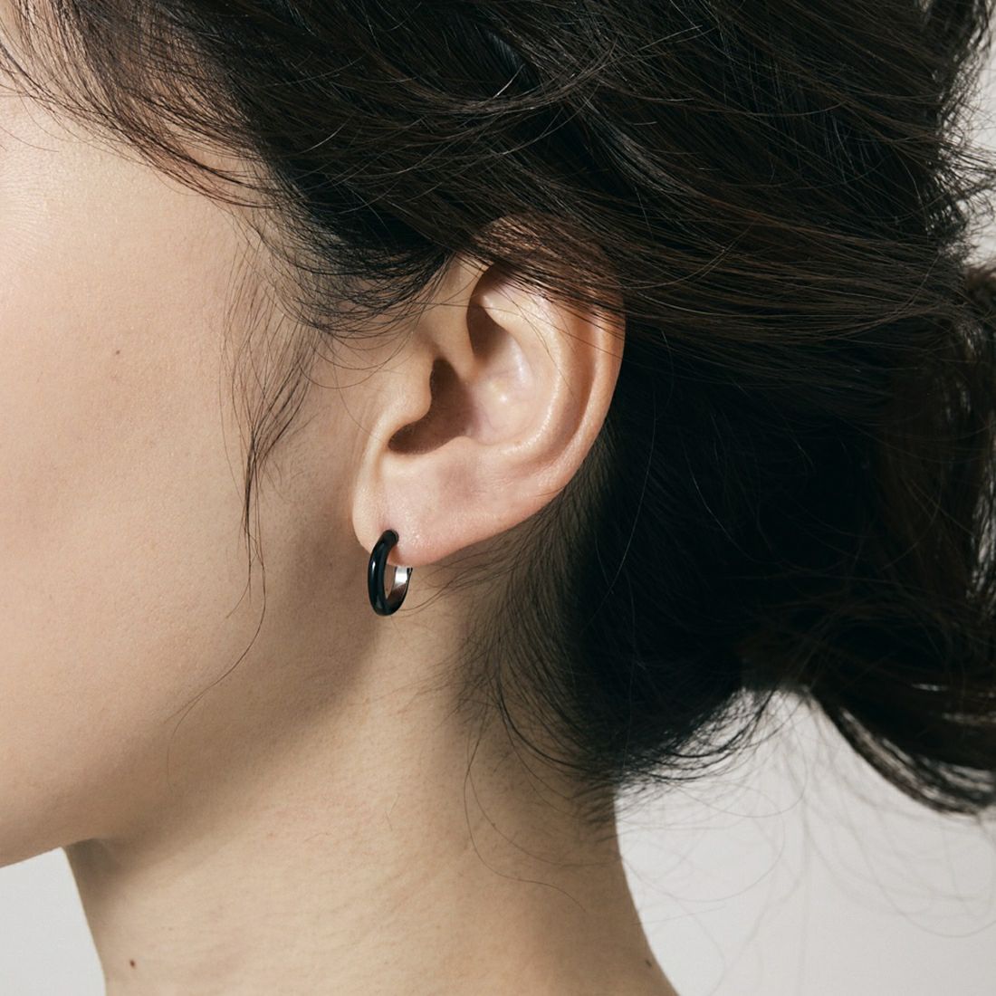 Baqless [バックレス] フープピアス [HP-ECP-BK] BLACK