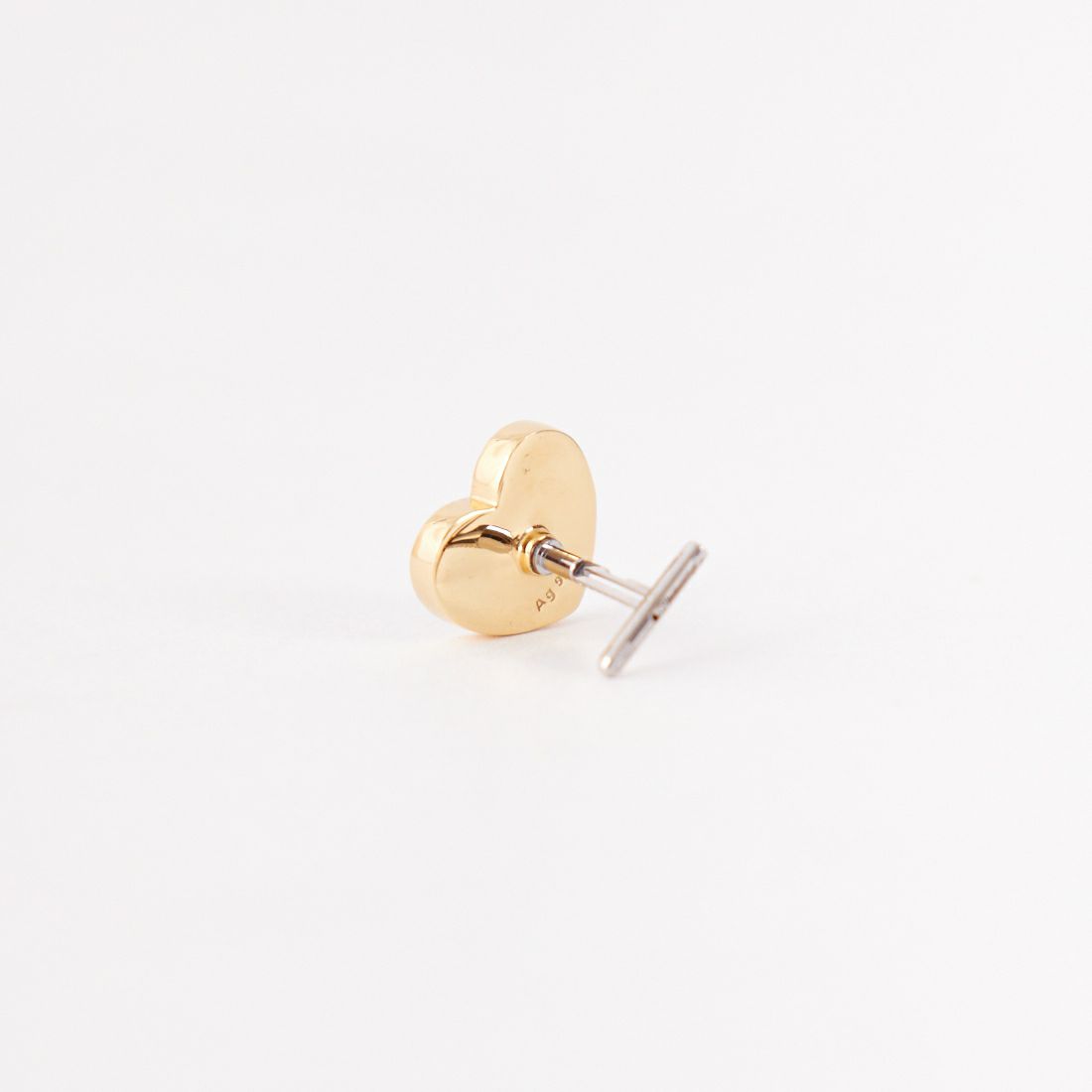 Baqless [バックレス] アミティ ブラックハートピアス [AM-NRHT-YG] GOLD