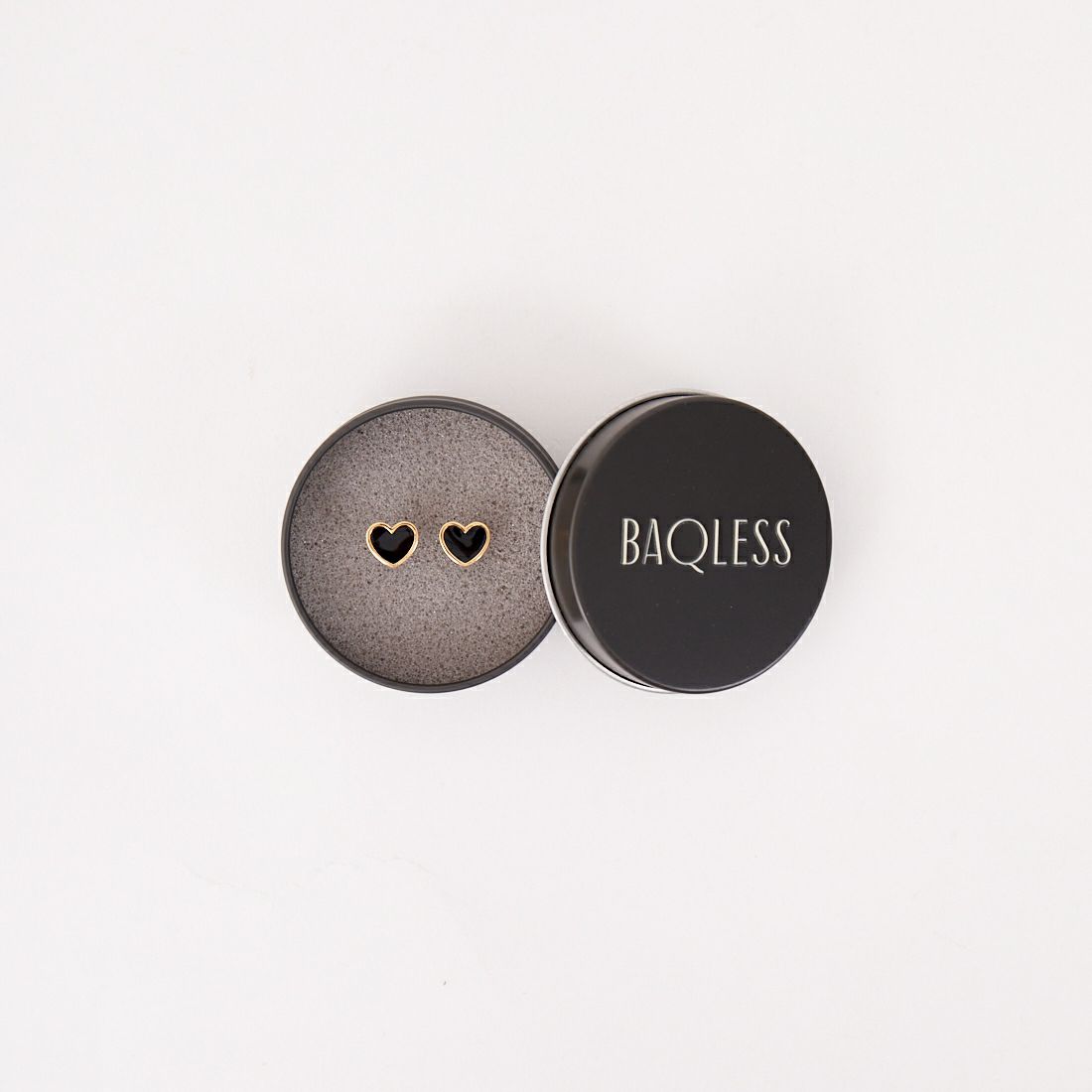 Baqless [バックレス] アミティ ブラックハートピアス [AM-NRHT-YG] GOLD