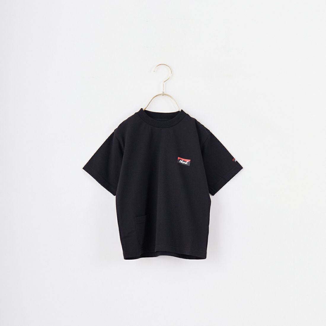 NANGA [ナンガ] エコハイブリッド ミニボックスロゴキッズTシャツ [N2504-6M533A] BLK