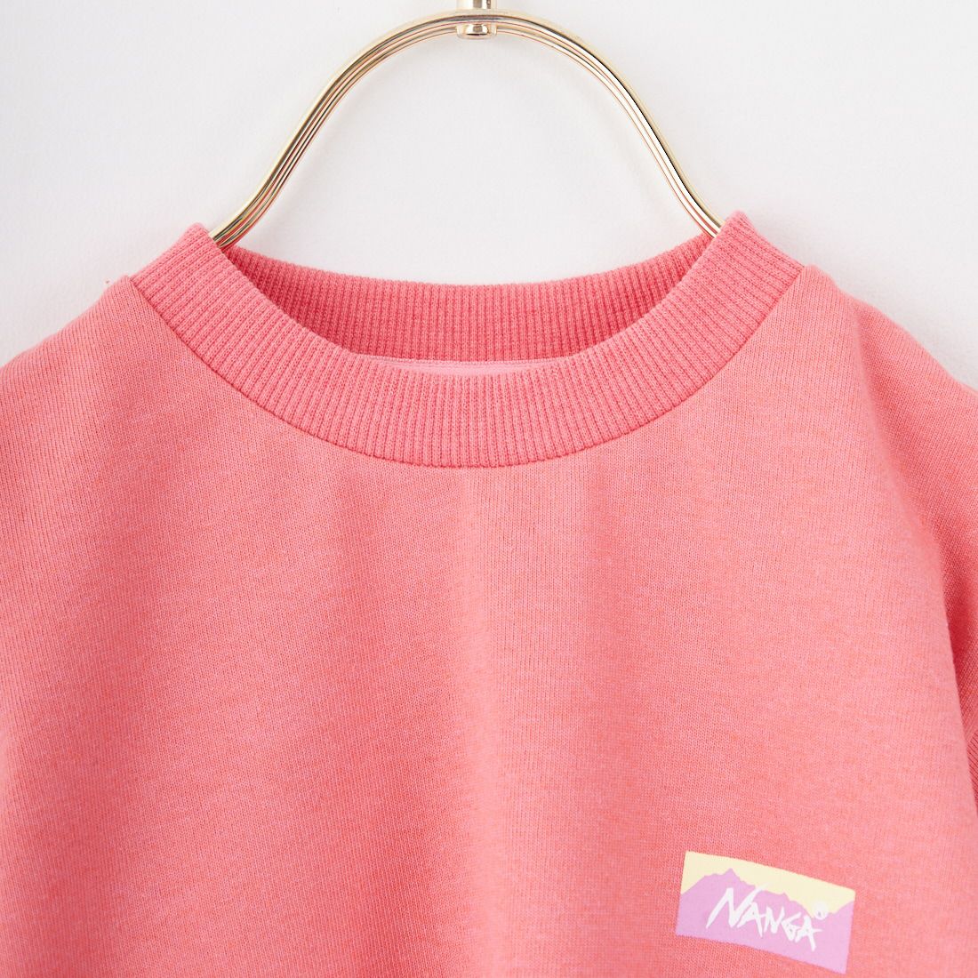 NANGA [ナンガ] エコハイブリッド ミニボックスロゴキッズTシャツ [N2504-6M533A] S.PINK
