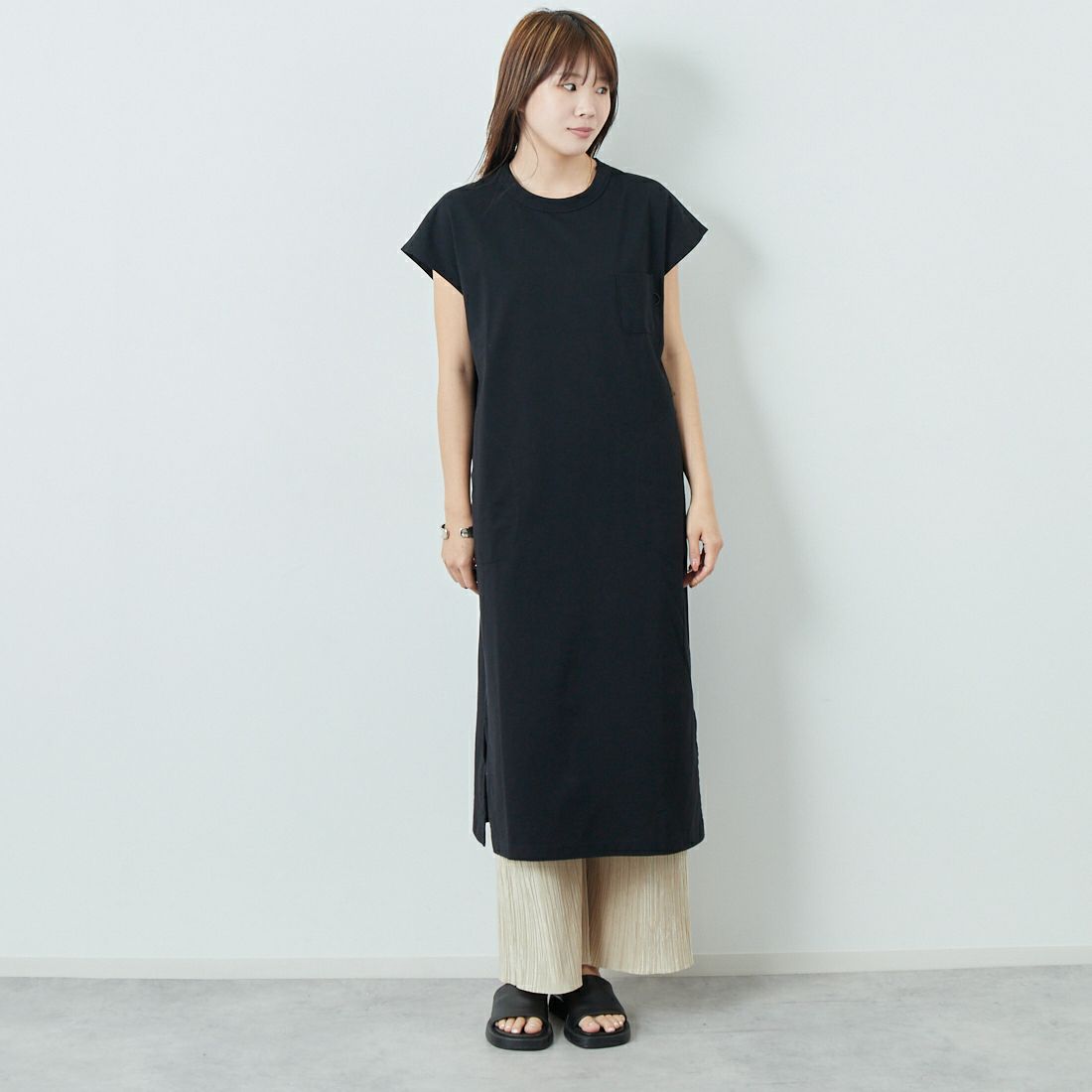 BLK&&モデル身長：167cm 着用サイズ：WM&&