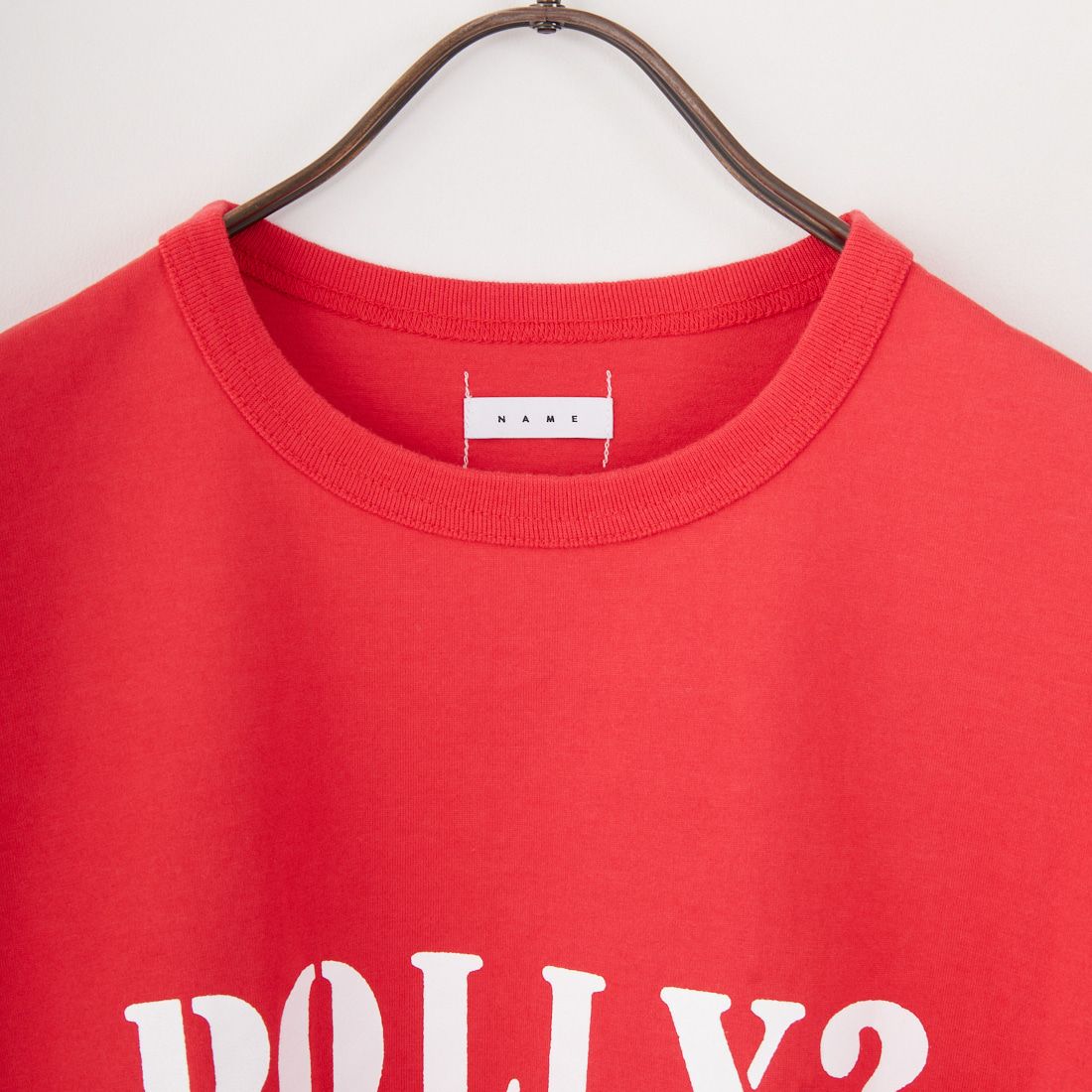 Name. [ネーム] シルケットコットン ビッグTシャツ [NMCU-040] RED