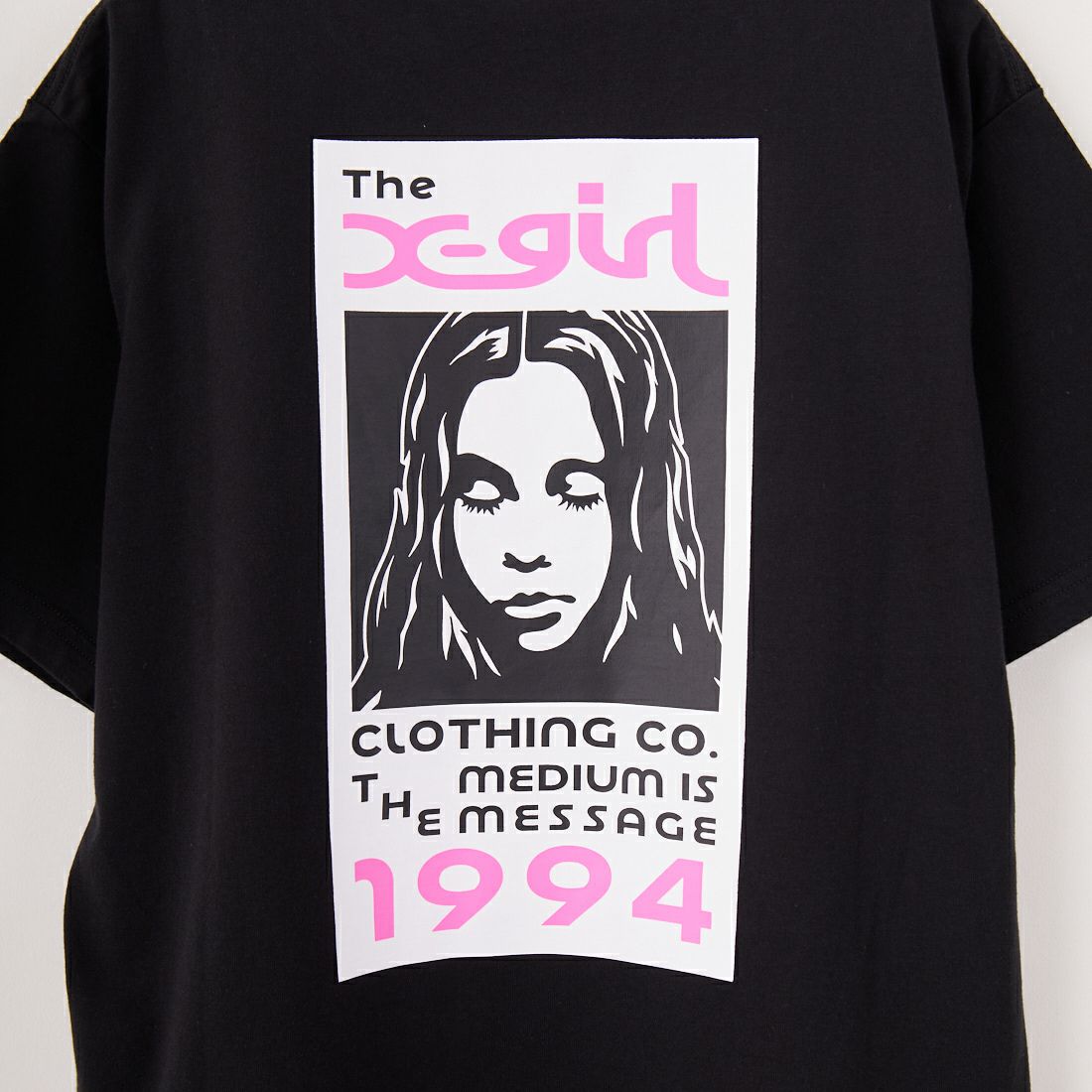 X-girl [エックスガール] ボックス&フェイスロゴTシャツ [105252011020] BLACK