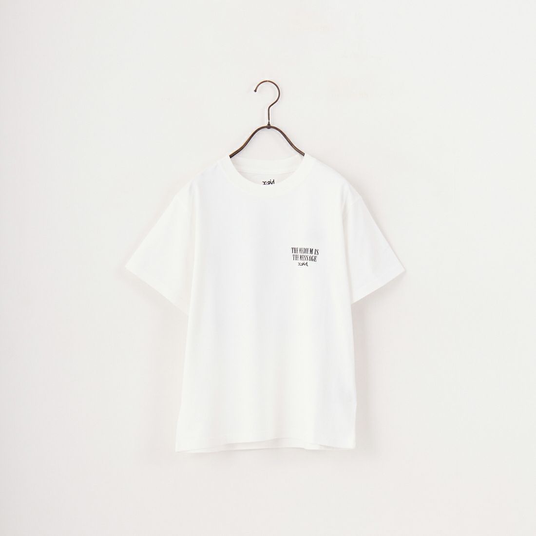 X-girl [エックスガール] ヴィンテージラベル フェイスロゴTシャツ [105252011039] WHITE