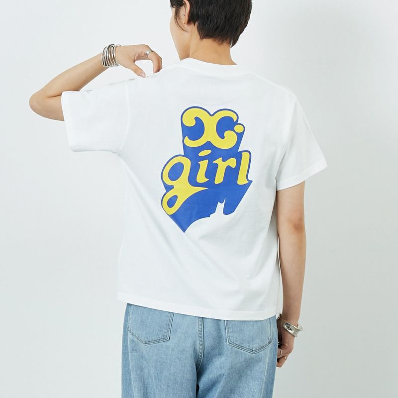 新品同様 X-girl [エックスガール] ポップロゴショートスリーブTシャツ 洋楽