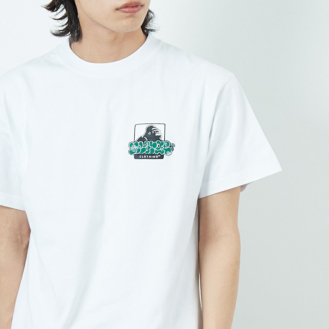 XLARGE [エクストララージ] グラフィティOGロゴTシャツ [101252011042] WHITE &&モデル身長：179cm 着用サイズ：M&&