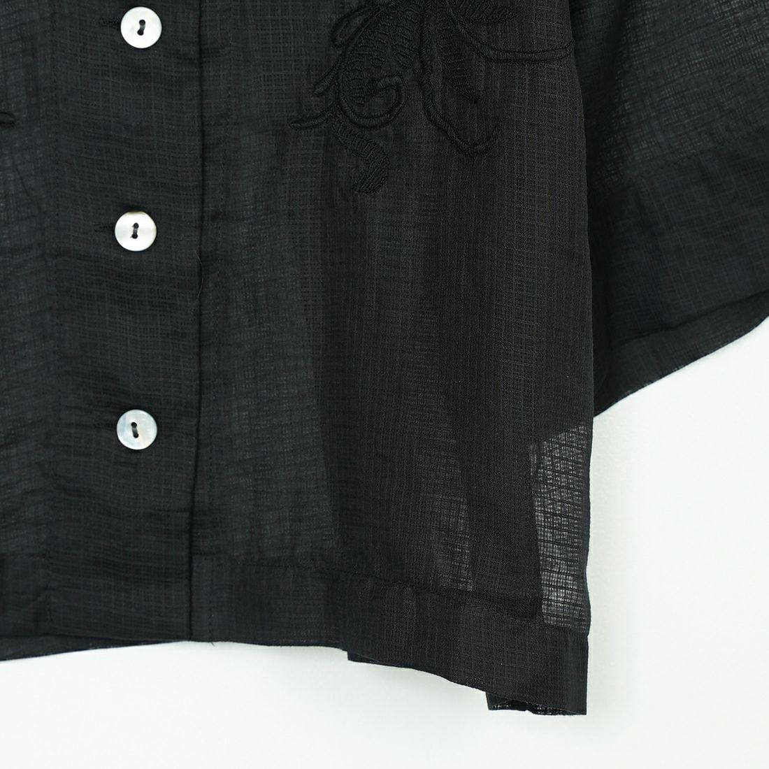 Jeans Factory Clothes [ジーンズファクトリークローズ] ハンド刺繍ショートスリーブシャツ [25315-MN] BLACK