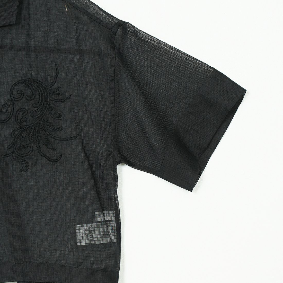 Jeans Factory Clothes [ジーンズファクトリークローズ] ハンド刺繍ショートスリーブシャツ [25315-MN] BLACK