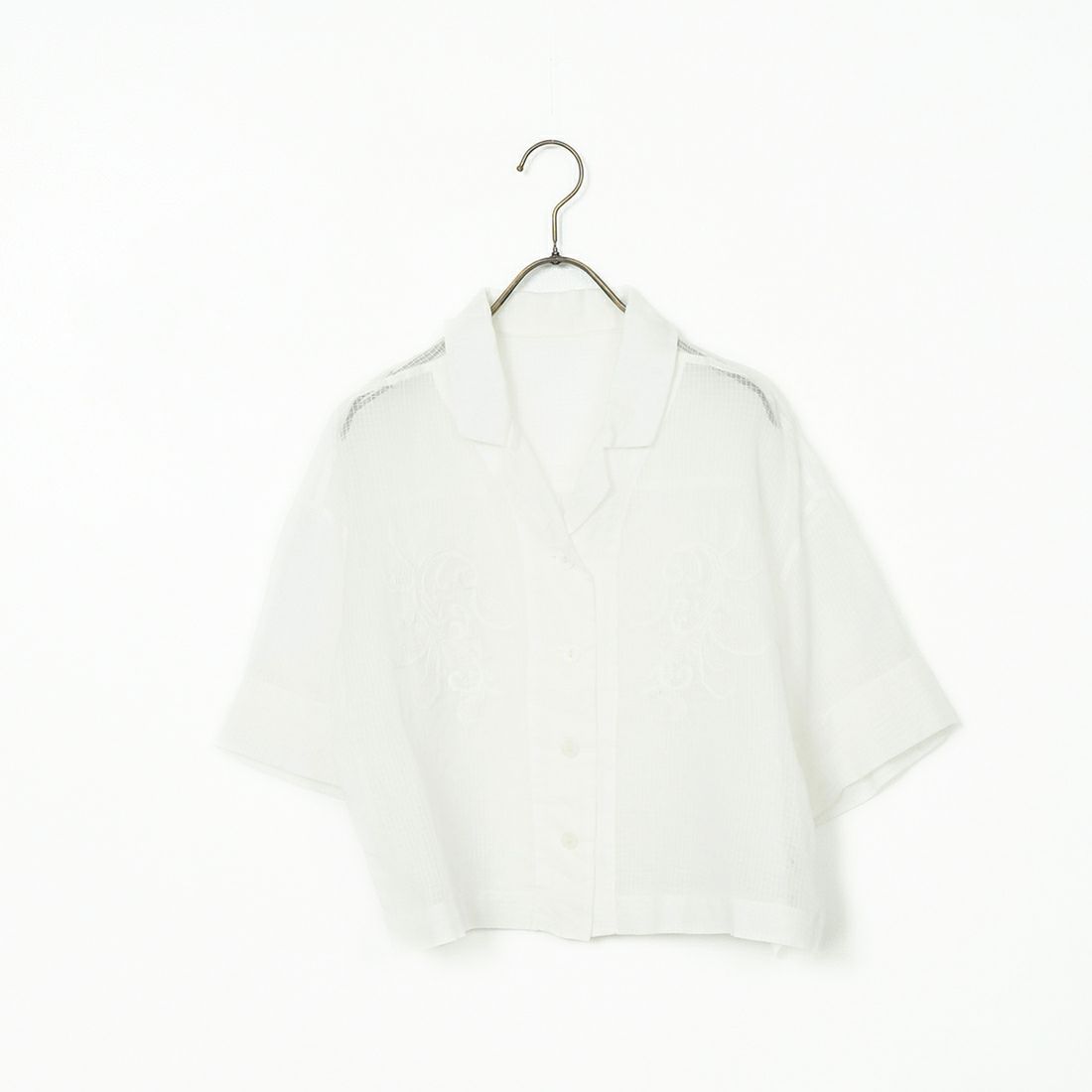 Jeans Factory Clothes [ジーンズファクトリークローズ] ハンド刺繍ショートスリーブシャツ [25315-MN] OFF WHITE