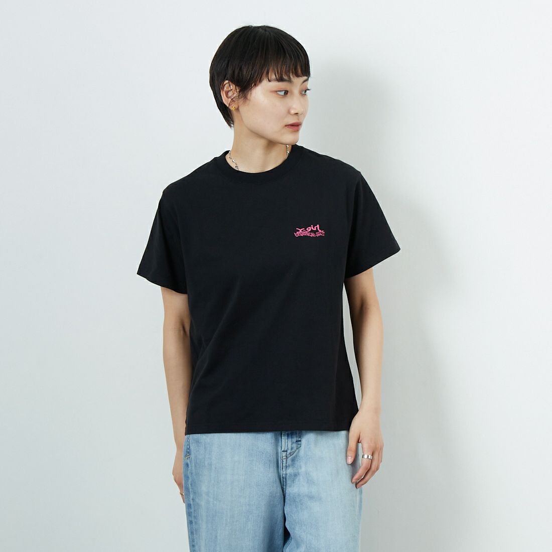 すぐ届く☆X-girl 半袖Tシャツ バタフライロゴ 存在感◎ すぐ届く☆X-girl 半袖Tシャツ バタフライロゴ 存在感◎ (X-girl