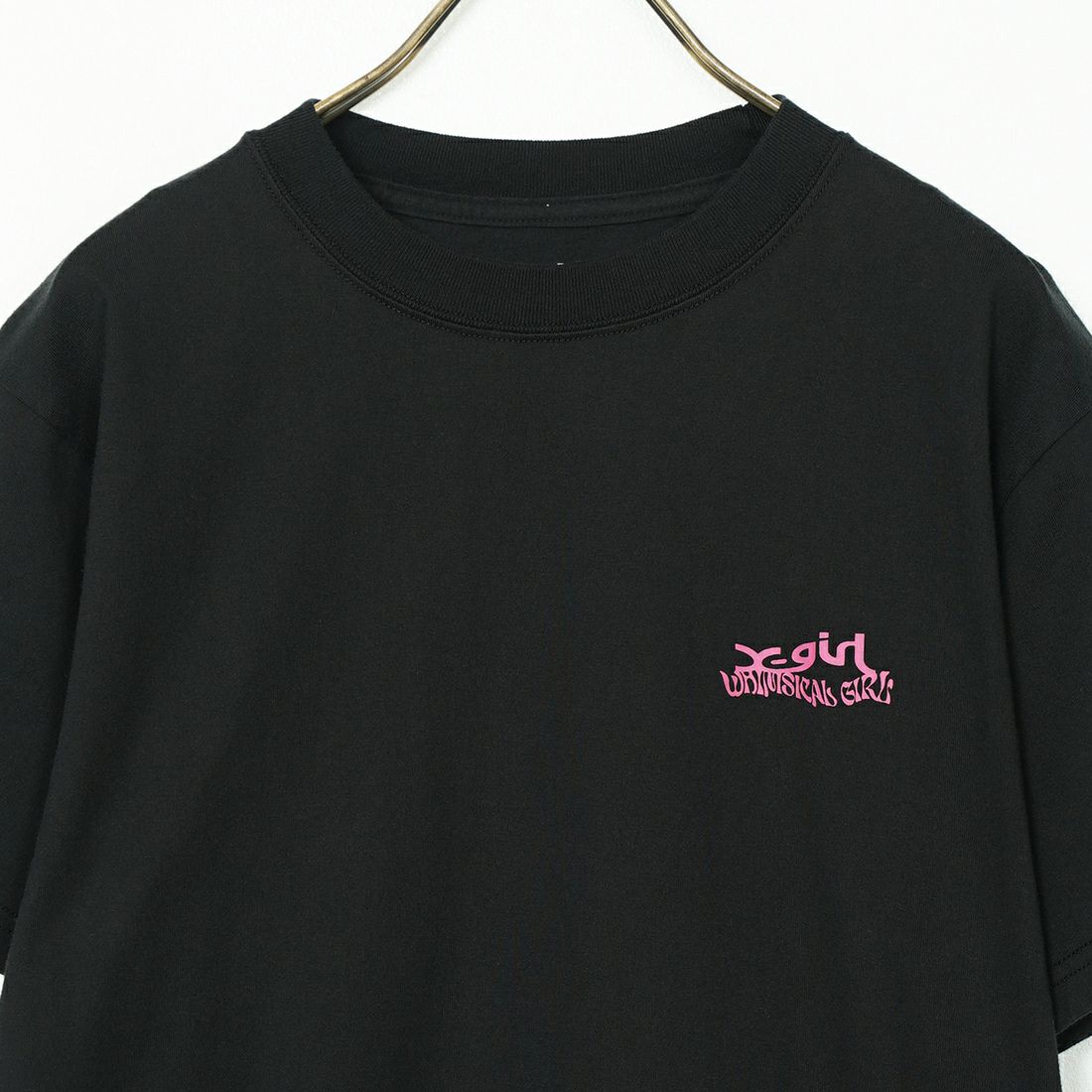 X-girl [エックスガール] バタフライロゴプリントTシャツ [105252011022] BLACK