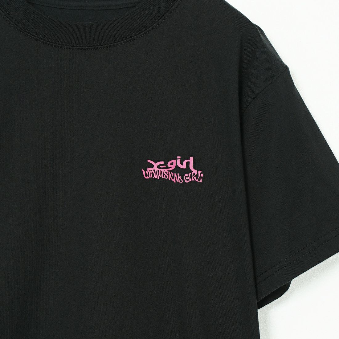 X-girl [エックスガール] バタフライロゴプリントTシャツ [105252011022] BLACK