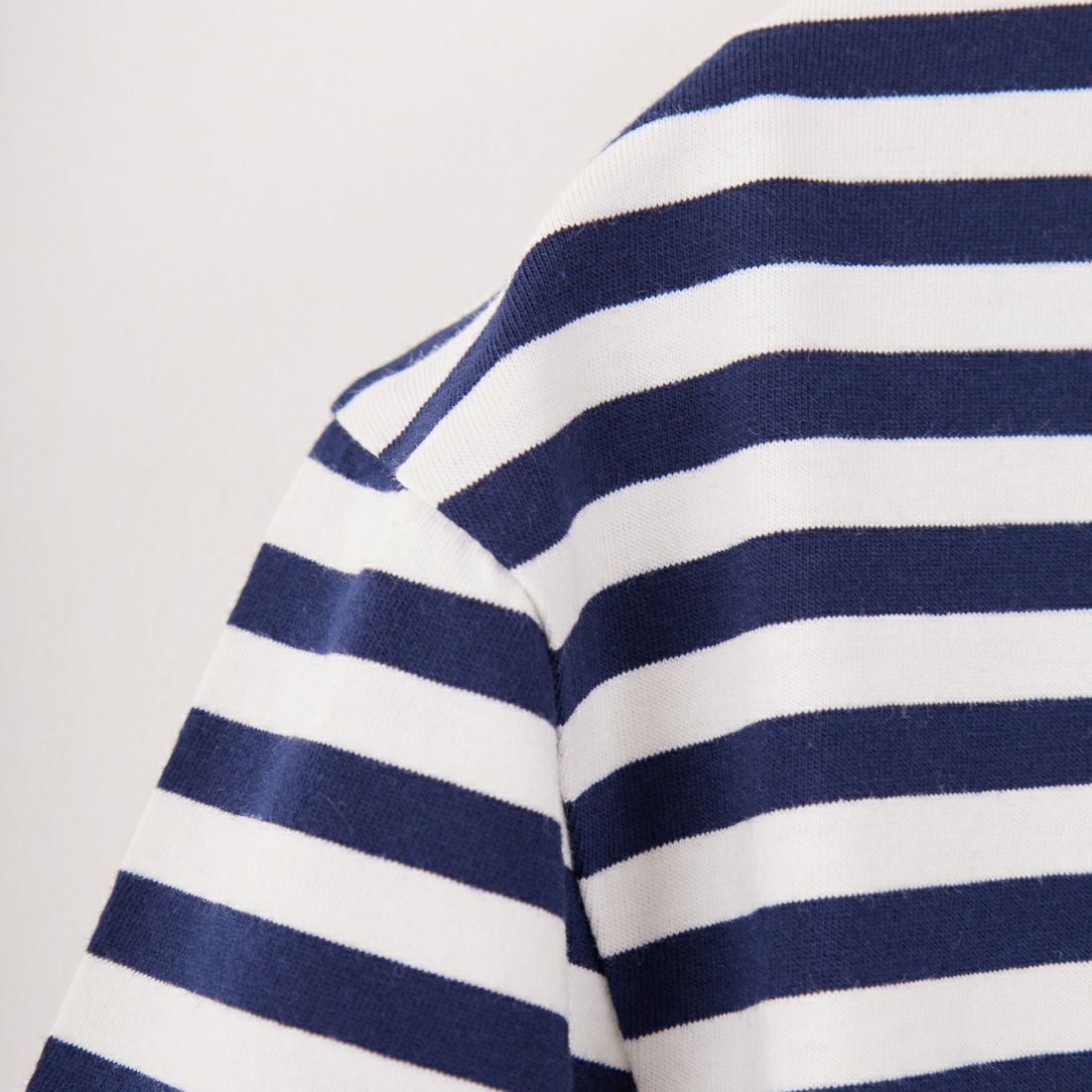 MAISON KITSUNE [メゾン キツネ] ボールド フォックスヘッドパッチ マルチストライプベビーTシャツ [OW00110KJ0008] 0243 NVY/M